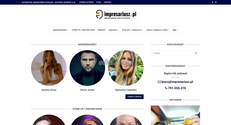 michal-marcinkowski-impresariat-artystyczny-impresariusz-pl wygląd strony