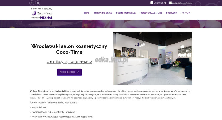 coco-time wygląd strony