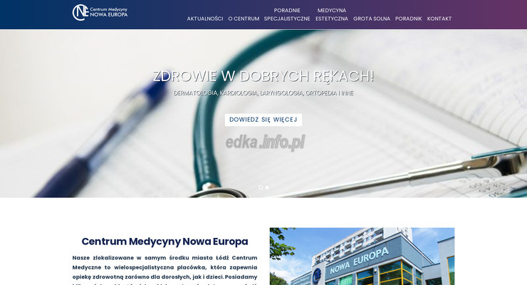 Centrum Medycyny Nowa Europa strona WWW