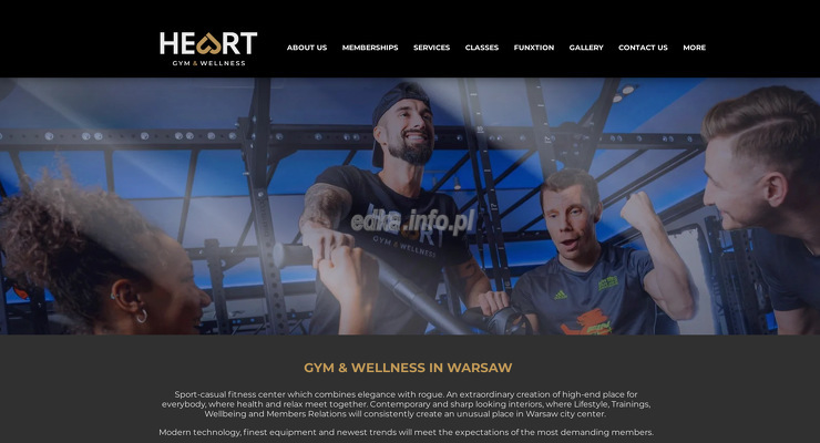 Heart Gym & Wellness strona WWW
