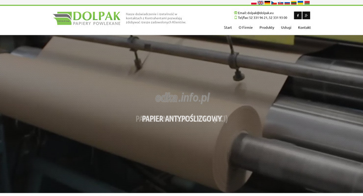 dolpak-opakowania-przemyslowe wygląd strony
