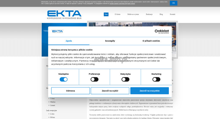 ekta-meble wygląd strony