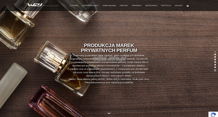 wpj-international wygląd strony