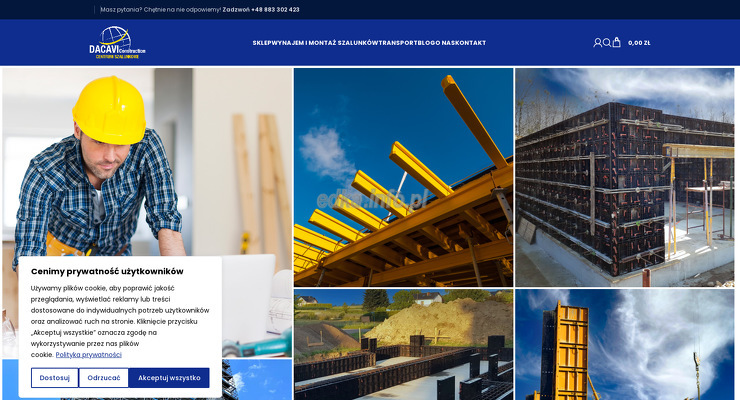 dacavi-construction-sp-z-o-o wygląd strony