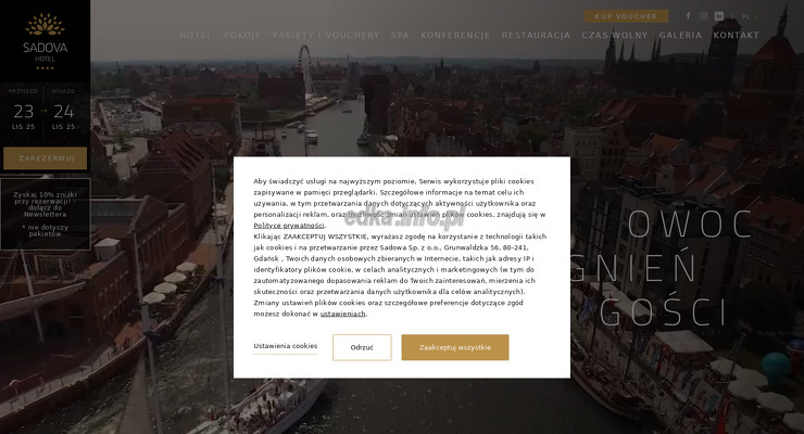 hotel-sadova wygląd strony