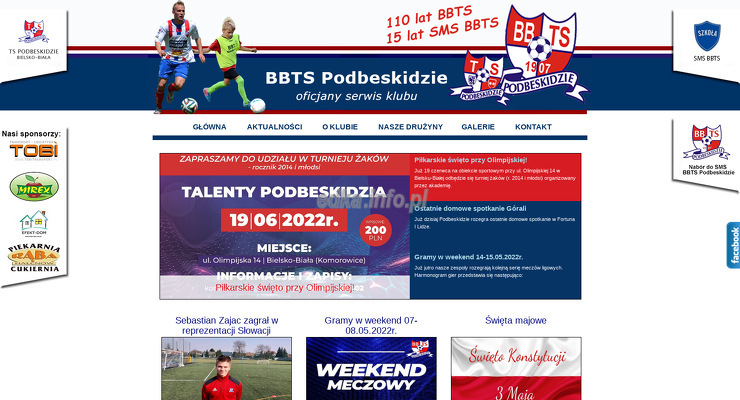bielsko-bialskie-towarzystwo-sportowe-podbeskidzie wygląd strony