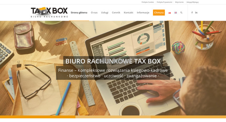 tax-box-biuro-rachunkowe wygląd strony