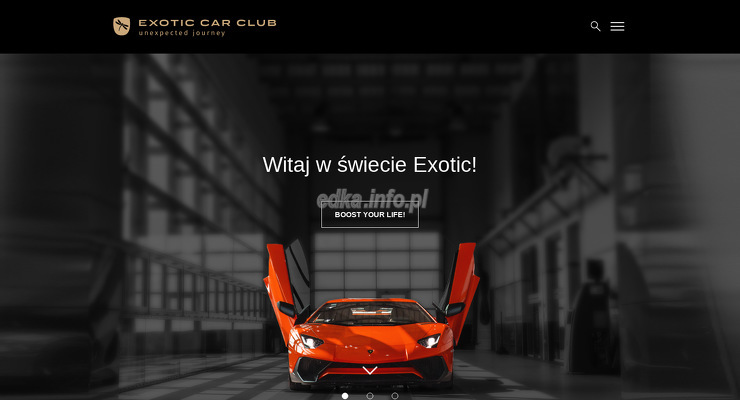 EXOTIC CAR CLUB SP Z O O strona WWW
