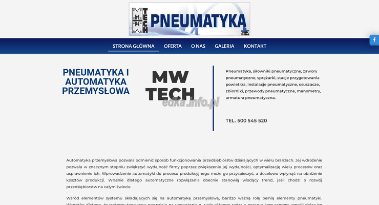 MW-TECH Waldemar Łukiewski strona WWW