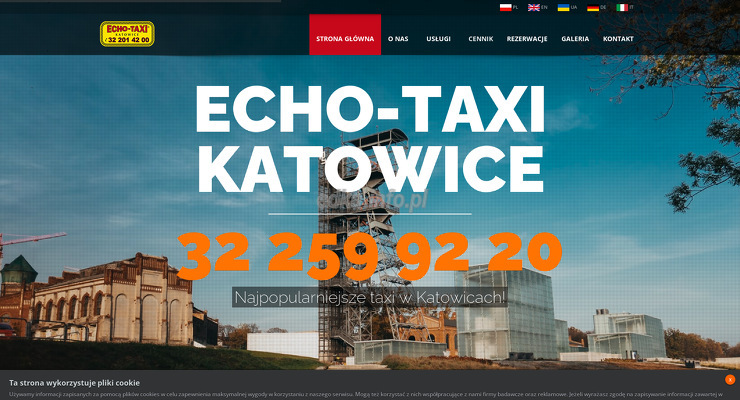 echo-taxi wygląd strony