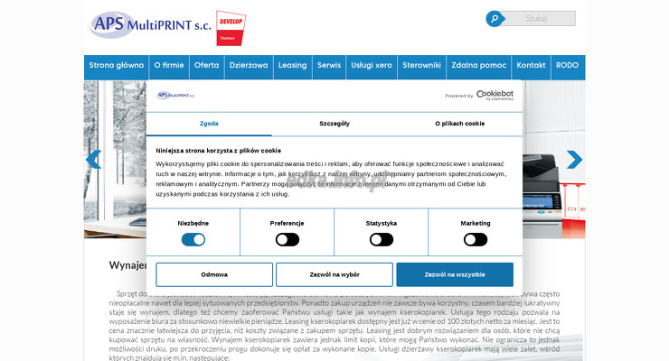 aps-multiprint wygląd strony